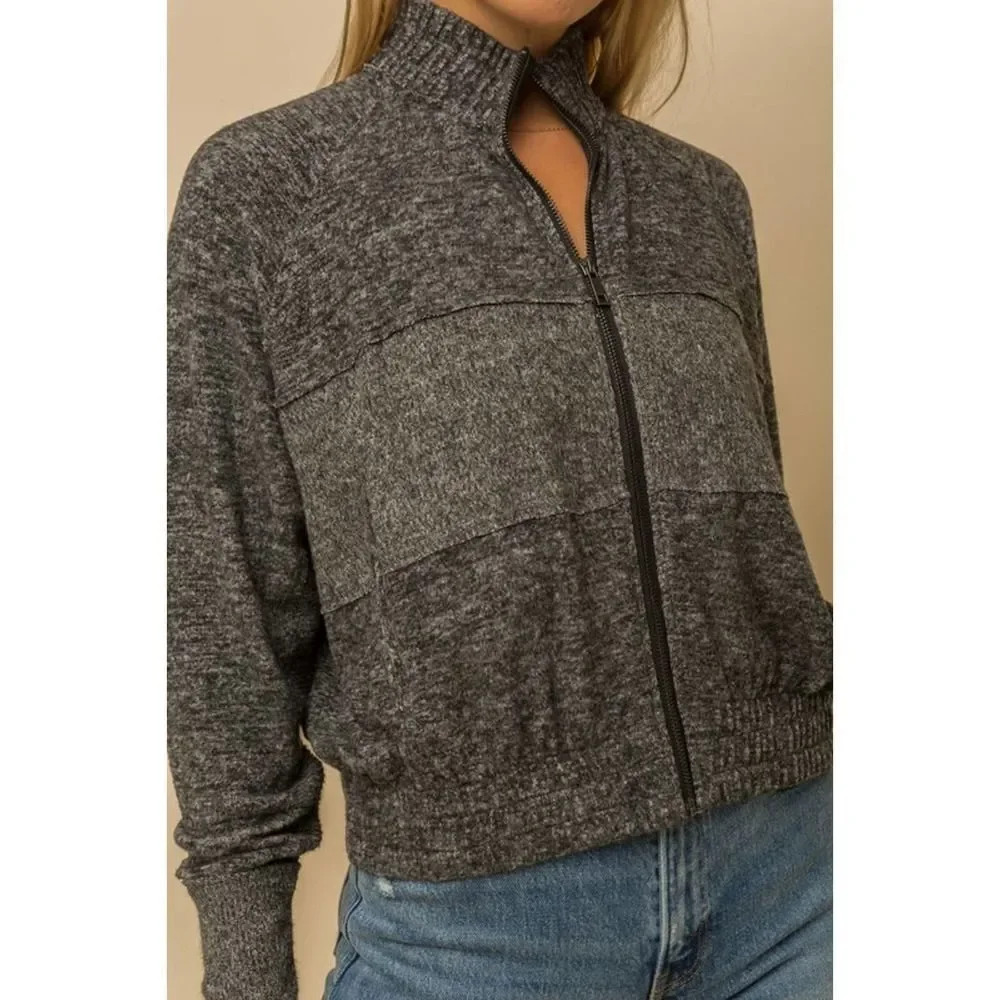 Black Zipper Jacket - Hem & Thread - Picture 2 of 9